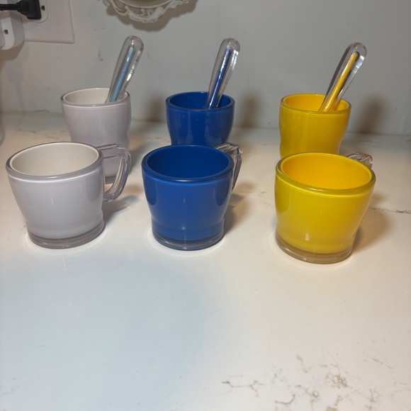 Rare Vintage Battat Childhood Cups Mugs abd spoons 3 of each - Picture 10 of 10